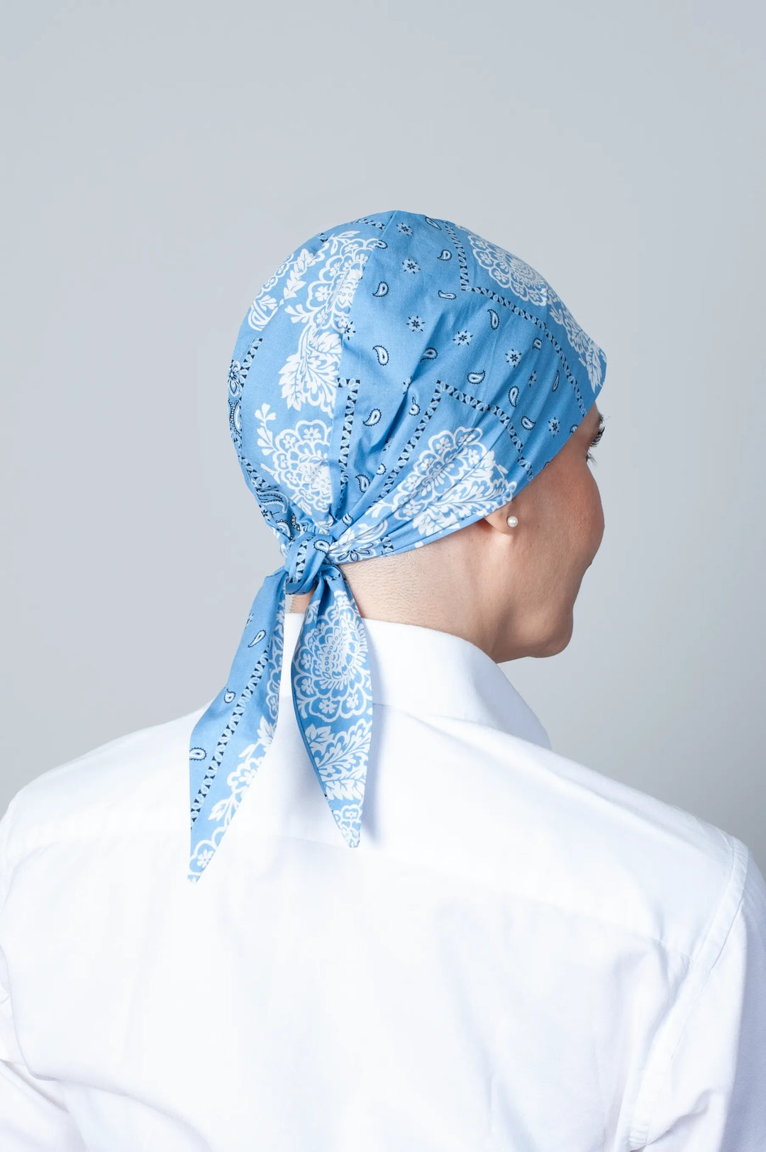 Bandana chimio bleu ciel