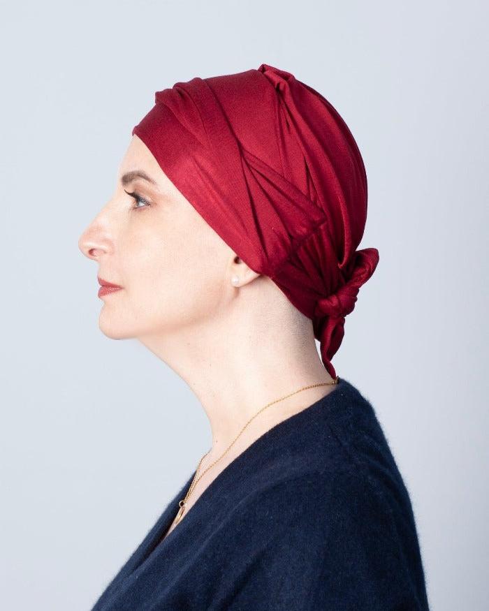 Bonnet Turban Soie Synthétique - Pour Chimiothérapie, Alopécie - Taille Unique - Confortable